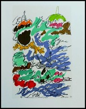 Charles LAPICQUE :  Hommage à Raoul DUFY,  lithographie signée  1965