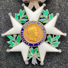 Ordre Chevalier de la Légion d'Honneur Napoléon III Or Argent Email France