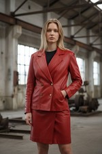 Tailleur Ensemble Cuir Vintage
