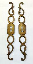 2 ENTREE DE SERRURE BRONZE POUR PORTE D' ARMOIRE VITRINE BUFFET 