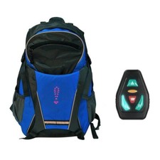 Sac a dos Deluxe avec Leds direction, 18L bleu, vélo, trottinette, jogging, USB