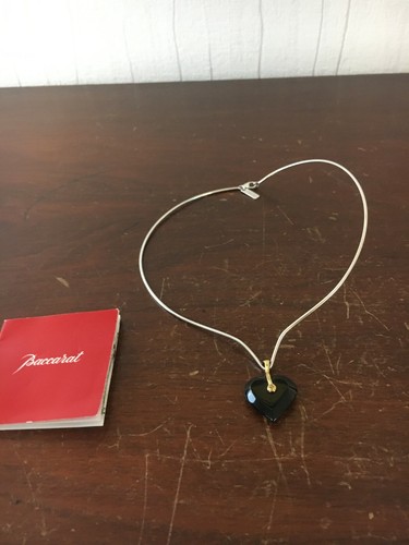 Collier cœur noir en - or,