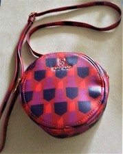 * NAF-NAF * SAC BANDOULIERE MULTICOLORE * SIMILI CUIR * FORME TAMBOURIN