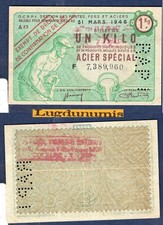 ticket Matière Un Kilo Acier