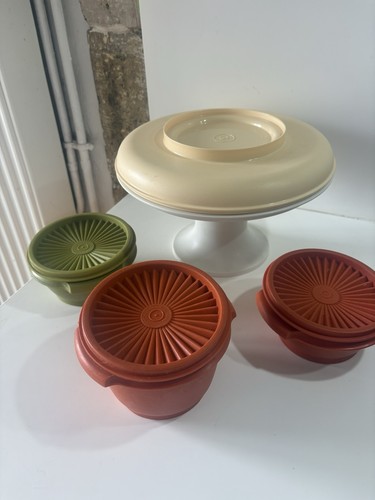 Boîte tupperware orange vert - tupperware,