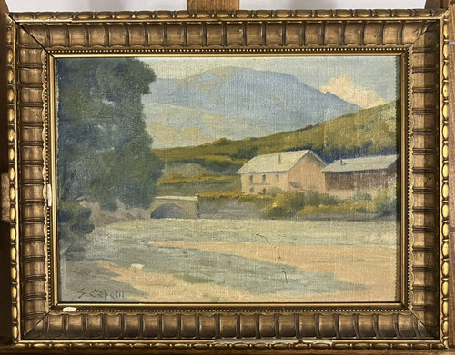 Huile sur toile ecole - sur,
