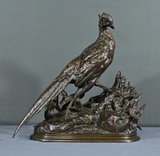Bronze « Le Faisan et la Belette » de J. Moigniez – Fin XIXe
