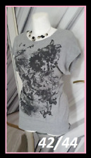 Beau T-shirt gris, papillons devant taille 42/44
