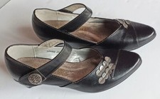 Souliers à talons femme noirs à sangle " La bottine souriante" - Pointure 38