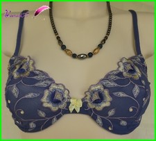 Soutien Gorge MIRIALE Bleu fleur Jaune Pensée Taille du 85B au 105D FR -   AA35