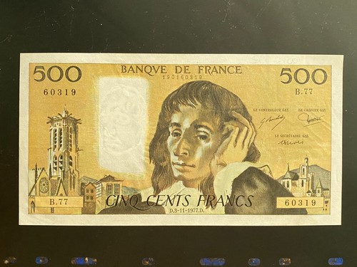 Billet 500 francs pascal - billet,