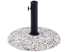 Beliani - Pied de Parasol - Cevo - Rond 47 cm e Diamètre, en Béton, Blanc