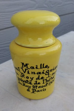 Maille, pot jaune à moutarde ancien