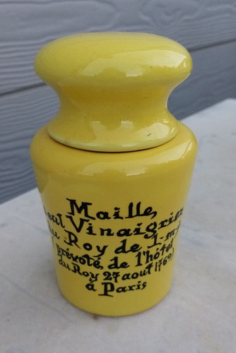 Maille pot jaune moutarde - maille,,
