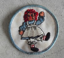 Vintage 1970s Embroidered Raggedy Ann Jacket Patch