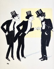 SEM, Paris, conversation, L. CAPPIELLO, F. de CROISSET, P. HERVIEU, costume 1900