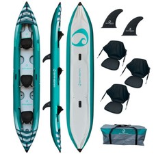 Spinera Kayak Hybris 475 Cm Kayak Gonflable Tout Terrain Bateau Canoë Turquoise