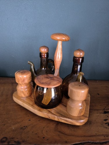 Ancien serviteur bois olivier - ancien,