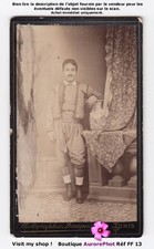 HOMME TUNISIEN EN TENUE TRADITIONNELLE, CDV à TUNIS  -FF13