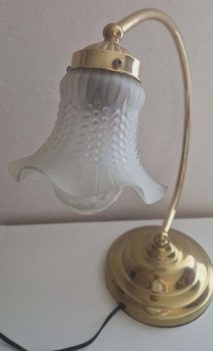 Lampe vintage en - , laiton