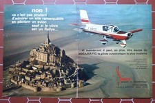 6/1970 PUB AEROSPATIALE SOCATA AVION RALLYE F-BRDD MONT SAINT MICHEL FRENCH AD