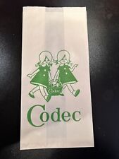 Rare ancien Sac En Papier publicitaire Supermarché Codec Vintage 1970