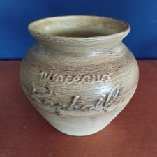 VINTAGE POT  PUBLICITAIRE PINCEAUX RAPHAEL  PUB VASE EN CERAMIQUE H. 14.5CM