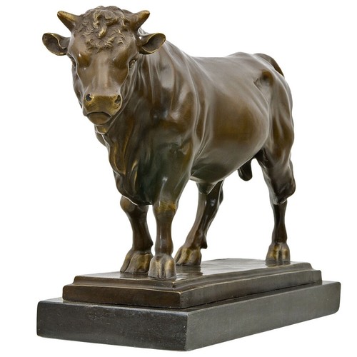 Statue taureau bronze - statue,