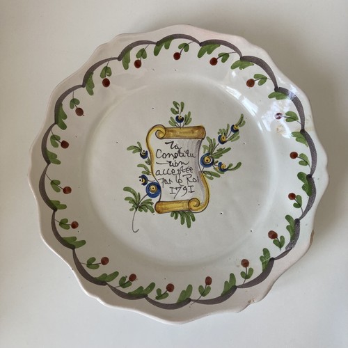 Assiette ancienne faïence - ancienne,