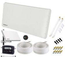 Humax Antenne Satellite Plate Twin Set Pour 2 Participants Avec Satfinder