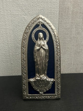 ANCIENNE ICÔNE DE VOYAGE VIERGE MARIE LOURDES