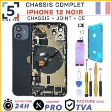 Chassis Premonte Remplacement pour iPhone 12 Noir Complet +Joint +NFC +Kit