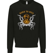 Né Pour Plonger Sweat À Capuche Jumper Enfant Octopus Scuba Diving Diver