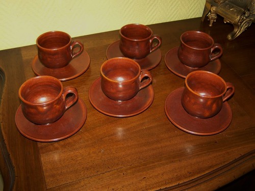 Lot tasse café sous - 6, sous-tasse