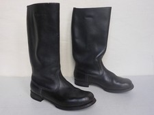 Ancienne Bottes en Cuir Bottes D'Équitation ? Tasse ?Offiziersstiefel? DDR Nva ?