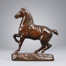 Antoine-Louis Barye Paris, CHEVAL PERCHERON, bronze signé