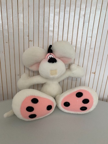 Peluche diddl blanche 33cm - peluche,