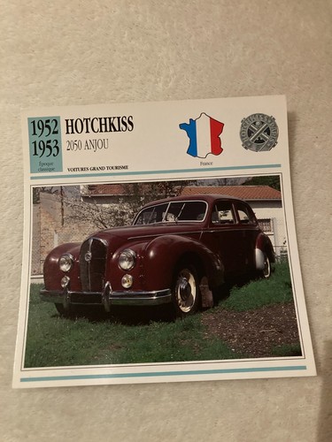 Carte fiche auto hotchkiss - carte,