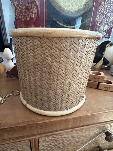Grand cache pot - grand, rotin