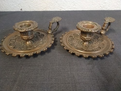 Ancienne paire bougeoirs - ancienne,