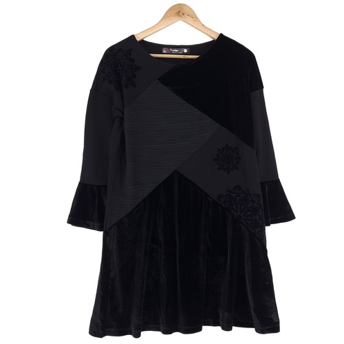 Robe midi noire desigual shift - midi,