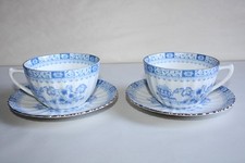 Paire de déjeuner en porcelaine Allemande Bavaria Seltmann Weiden, China Blau n2