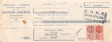 1948 CERAMIQUE VERRERIE MAISON DAGRAS A TOULOUSE - M. MILOU A TRIE SUR BAISE