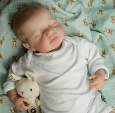 Poupée Reborn Garçon Bébé Réaliste Nouveau-né Dormant Petit Doll Baby 50cm