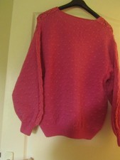 Anny Blatt  (Modèle) Pull  Rose Pure  Laine  et  Coton