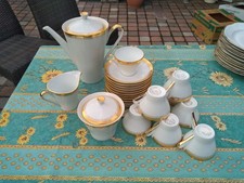 SERVICE A CAFE VERITABLE PORCELAINE LIMOGES SFP FOËCY EMAUX DE LIMOGES