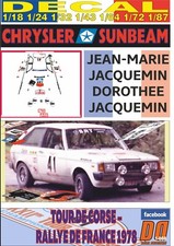 DECAL CHRYSLER SUNBEAM J-M