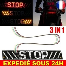 ✅ Clignotant LED Universel Moto Feu Arrière Stop Clignotants Plaque Arrêt Frein