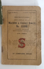 Instructions Mode d'emploi Machine à coudre Singer 15B88