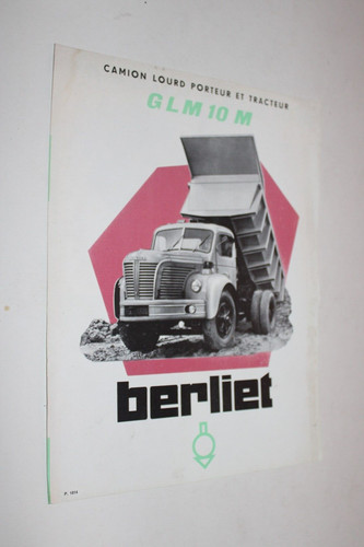 Prospectus camion berliet glm - prospectus,